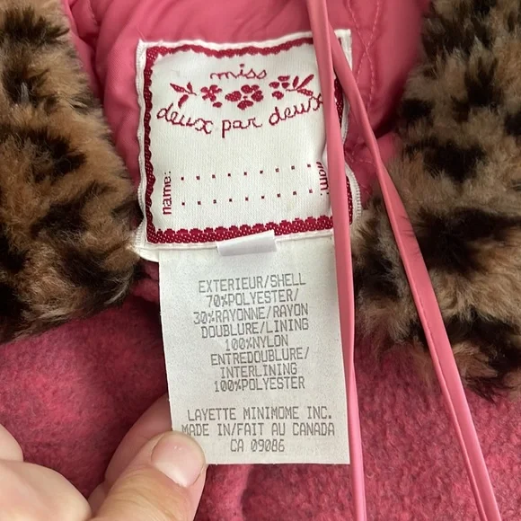 Deux Par Deux Jacket - pink cheetah leopard - size 3 vintage - Picture 3 of 3